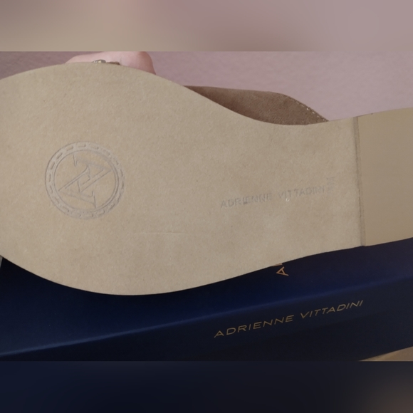 Faux Suede Bejeweled Slip-On Sandals by Adrienne Vittadini (Size 7.5/EU … - Picture 6 of 6